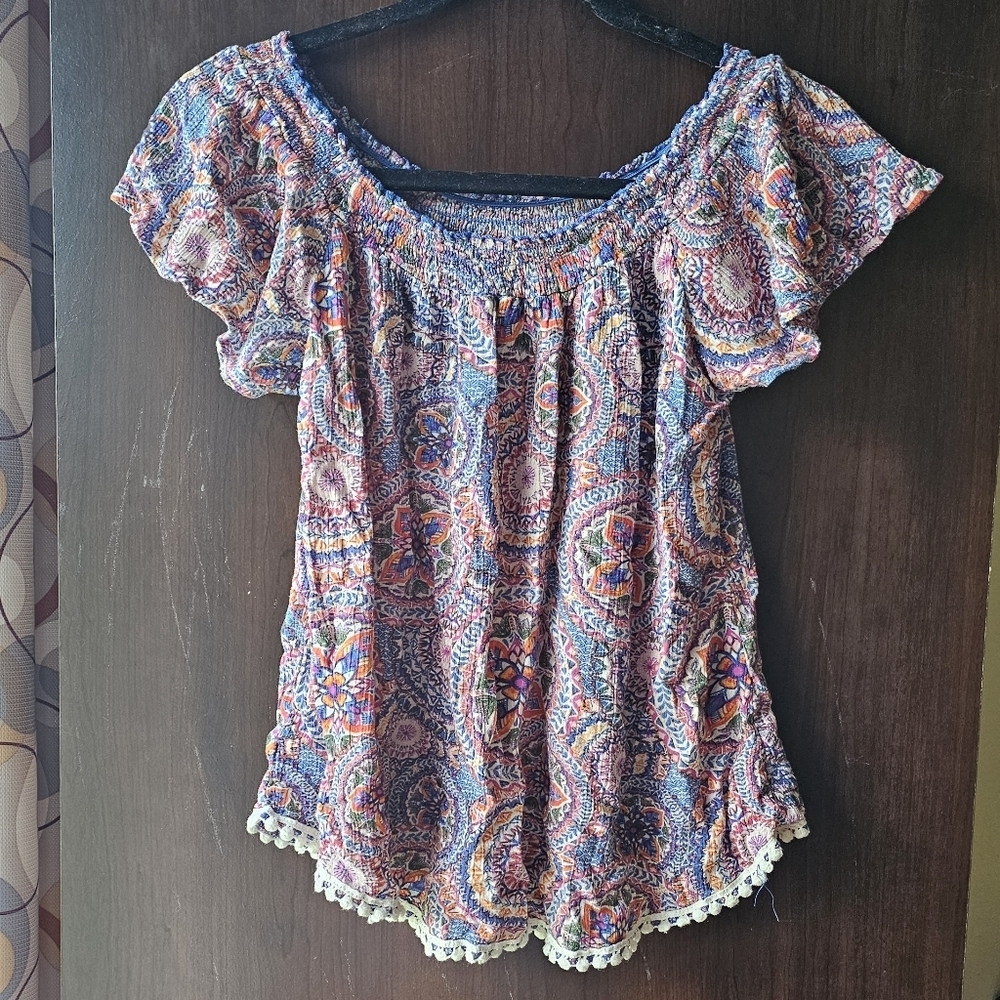 No Boundaries Multicolor Blouse Size Medium